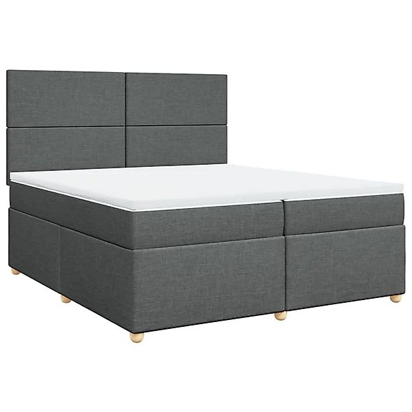 vidaXL Boxspringbett mit Matratze Dunkelgrau 200x200 cm Stoff 3291381 günstig online kaufen