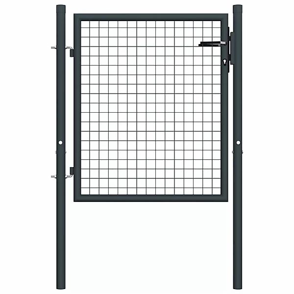 Mesh-gartentor Verzinkter Stahl 100 X 125 Cm Grau günstig online kaufen