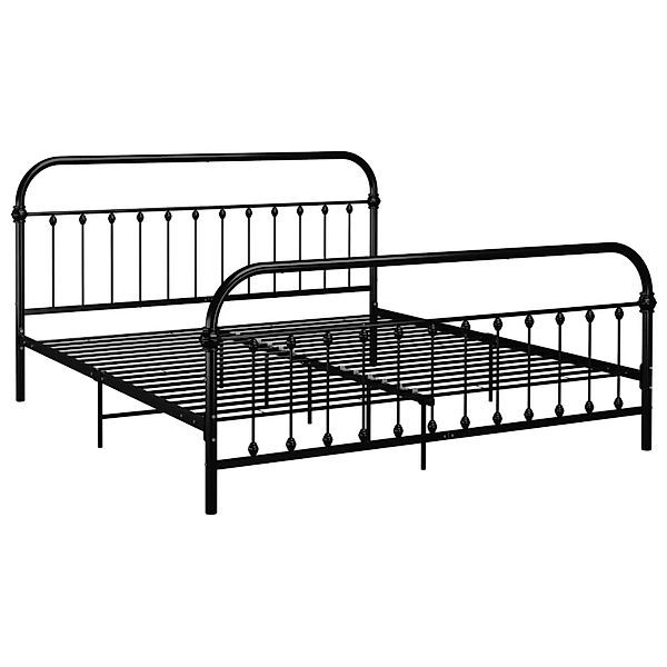 Bettgestell Schwarz Metall 180×200 Cm günstig online kaufen