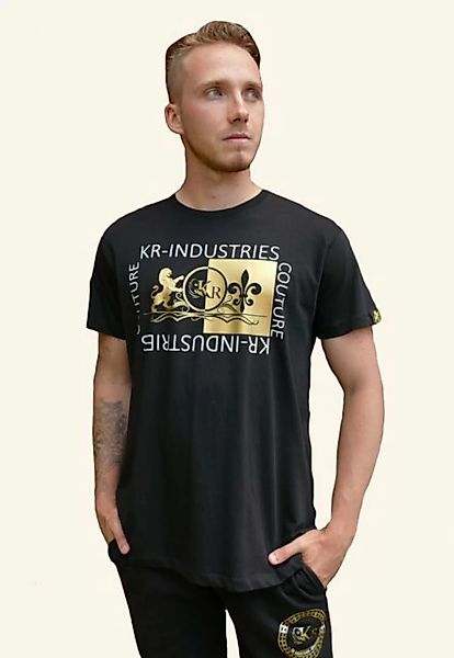 KR-Industries T-Shirt Shirt Yin Yang Applikationen in gold & weiß günstig online kaufen