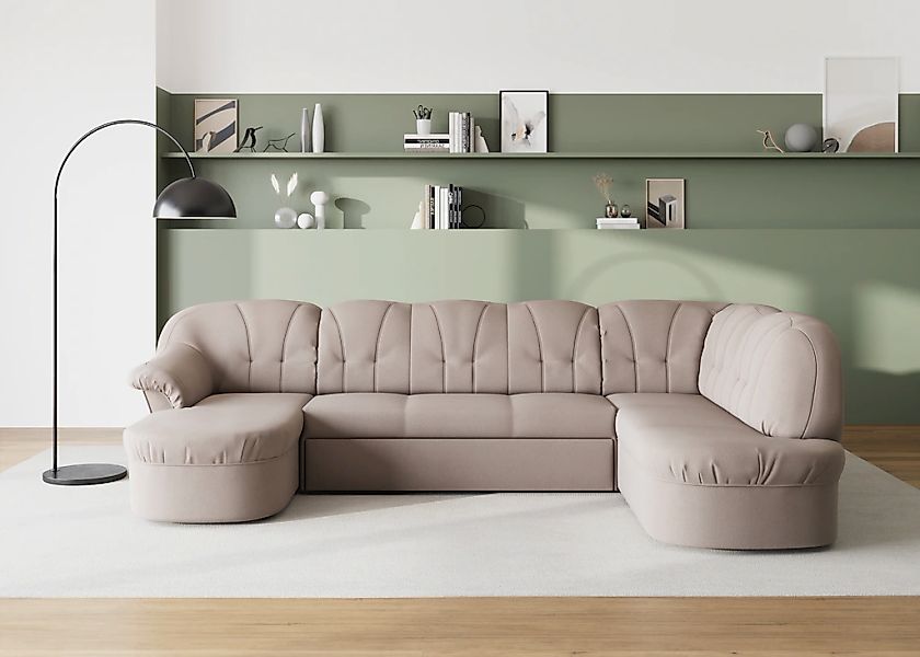 DOMO collection Wohnlandschaft "Pegnitz, zeitlos&modern, elegante Rückenste günstig online kaufen