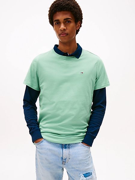 Tommy Jeans "TJM ESSENTIAL SOLID TEE" mit Rundhalsausschnitt und dezenter L günstig online kaufen