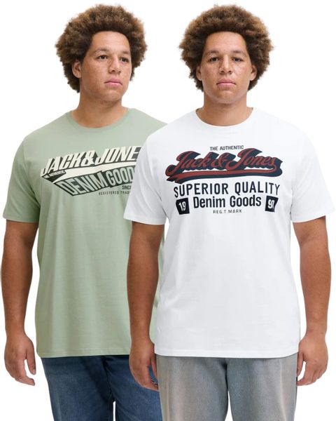 Jack & Jones PlusSize Print-Shirt (2er-Pack) günstig online kaufen