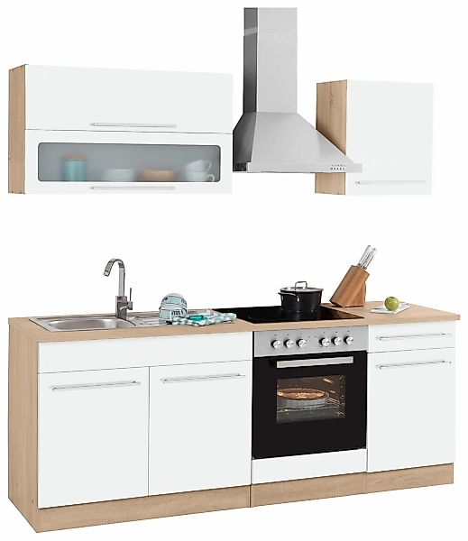 KOCHSTATION Küchenzeile »KS-Eton«, mit E-Geräten, Breite 210 cm günstig online kaufen