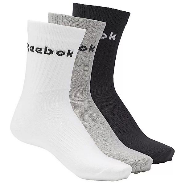 Reebok Active Core Mid Crew Socken 3 Paare EU 46-48 Medium Grey Heather / B günstig online kaufen