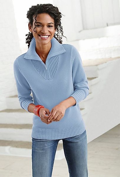 Witt Strickpullover Pullover Langarm Materialmix günstig online kaufen