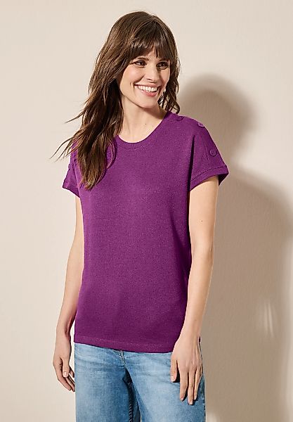 Cecil T-Shirt aus softem Materialmix günstig online kaufen