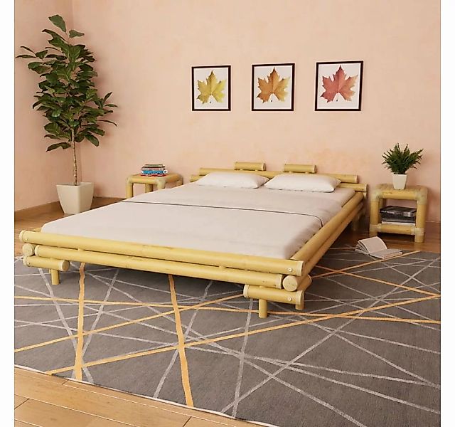 furnicato Bett Bambusbett 160x200 cm günstig online kaufen