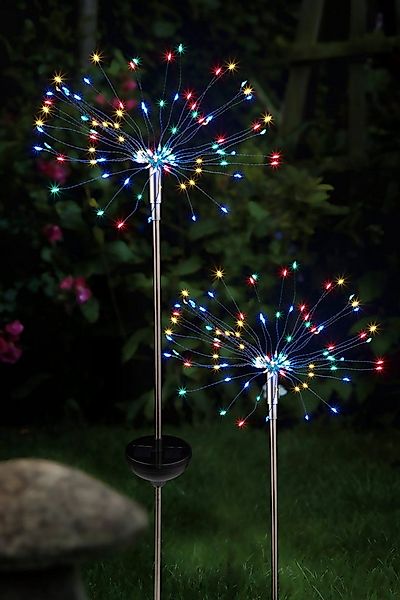 IC Gardenstyle LED Solarleuchte 2er Set Dekoleuchte Feuerwerk, inkl. Erdspi günstig online kaufen