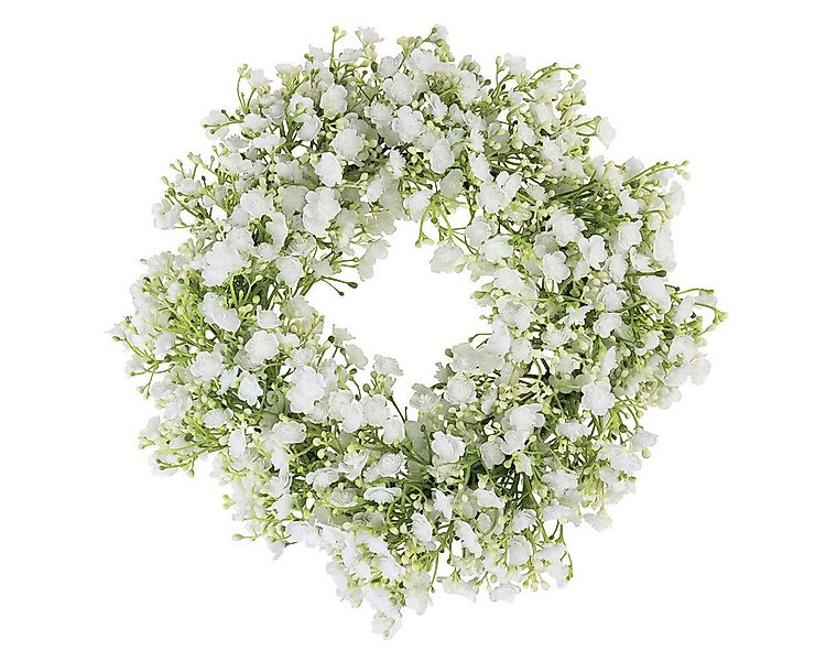 Viana Dekokranz Schleierkraut Kranz Weiß Blumenkranz Kunstblumen Hochzeit D günstig online kaufen
