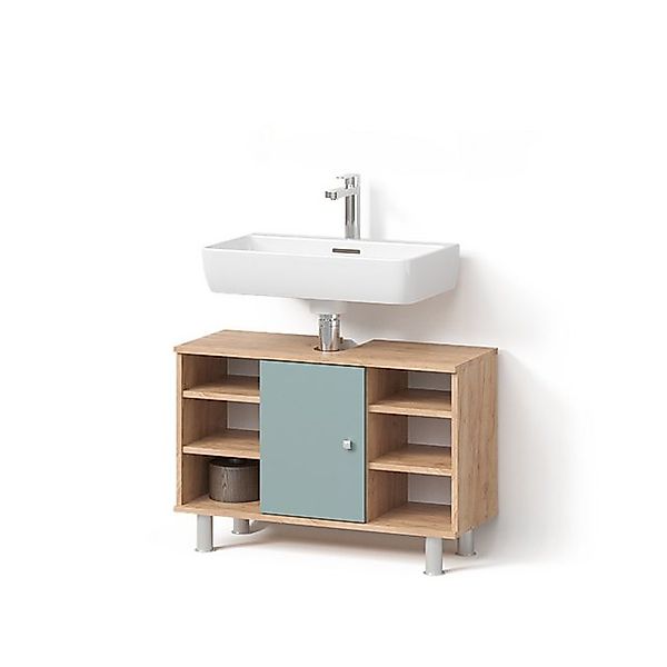 Livinity® Waschbeckenunterschrank Fucino, Grün, 80 x 54 cm günstig online kaufen