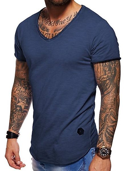 behype T-Shirt für Herren mit V-Ausschnitt günstig online kaufen
