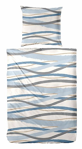 Primera Bettwäsche "Biber-Bettwäsche Whips" 2 Stk. tlg. mit modernen Linien günstig online kaufen