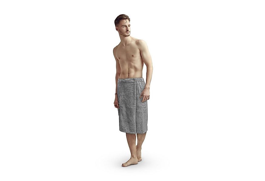 Bestlivings Saunatuch Herren 60x145cm, Sauna Kilt "Flauschig" Saunahandtuch günstig online kaufen