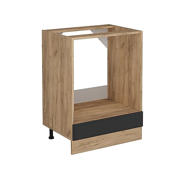 Vicco Herdumbauschrank R-Line, Anthrazit Landhaus/Goldkraft Eiche, 60 cm oh günstig online kaufen
