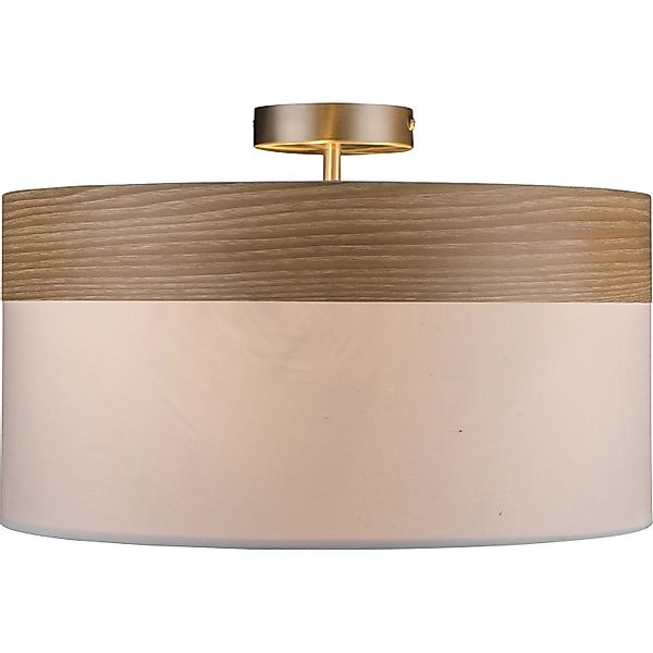 Globo Deckenleuchte CHIPSY Nickel matt-Beige günstig online kaufen