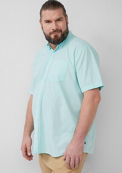 s.Oliver Kurzarmhemd Hemd Regular Fit: Kurzarmhemd mit Struktur-Streifen un günstig online kaufen