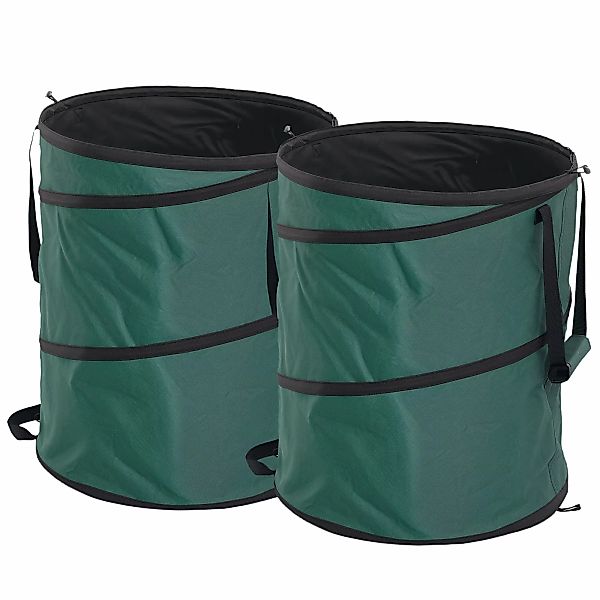 Outsunny Gartensack 2x160L wasserdicht Gartenabfallsack mit Reißverschlussd günstig online kaufen