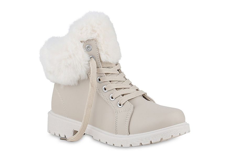 VAN HILL 840850 Stiefelette Damen Warm Gefütterte Worker Boots Stiefeletten günstig online kaufen