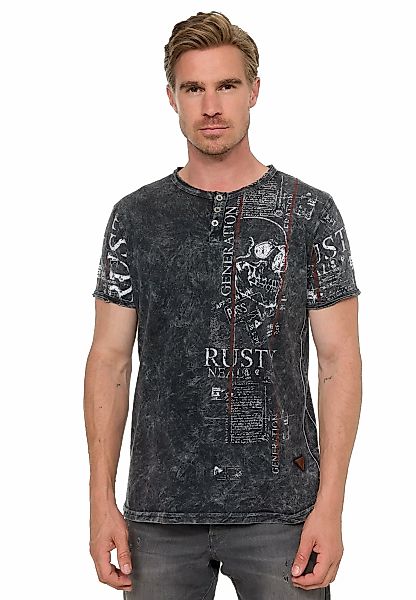 Rusty Neal T-Shirt, im Used-Look mit Allover-Print günstig online kaufen