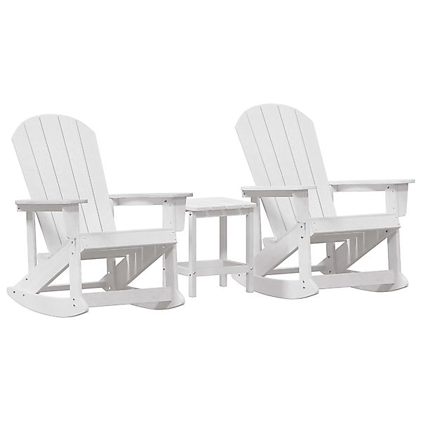 vidaXL Garten Lounge Set 3-Tlg Weiß HDPE 3335838 günstig online kaufen