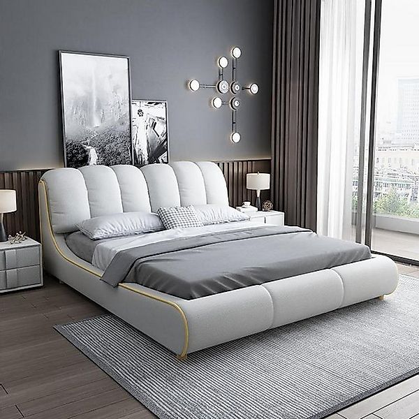 JVmoebel Bett Design Holz Modern Bett 180x200 Ehe Luxus Hotel Betten Doppel günstig online kaufen