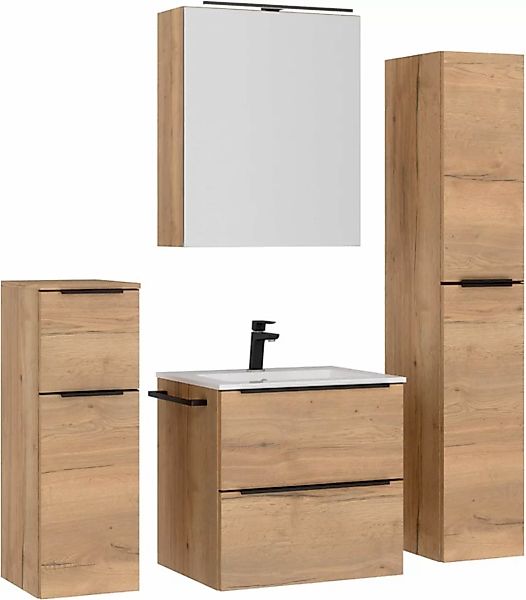 nobilia® Badmöbel-Set »Levere«, (4 St., vormontiert, mit Soft-Close), inkl. günstig online kaufen