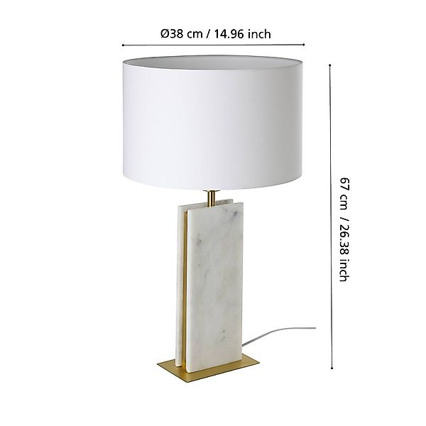 EGLO Stars Of Light Tischleuchte Belesar, Textil, weiß, E27 günstig online kaufen