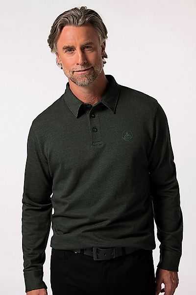 Boston Park Poloshirt Poloshirt Langarm Minimal-Muster günstig online kaufen