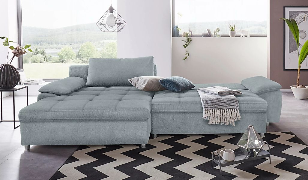 sit&more Ecksofa "Labene L-Form", wahlweise mit Bettfunktion und Bettkasten günstig online kaufen