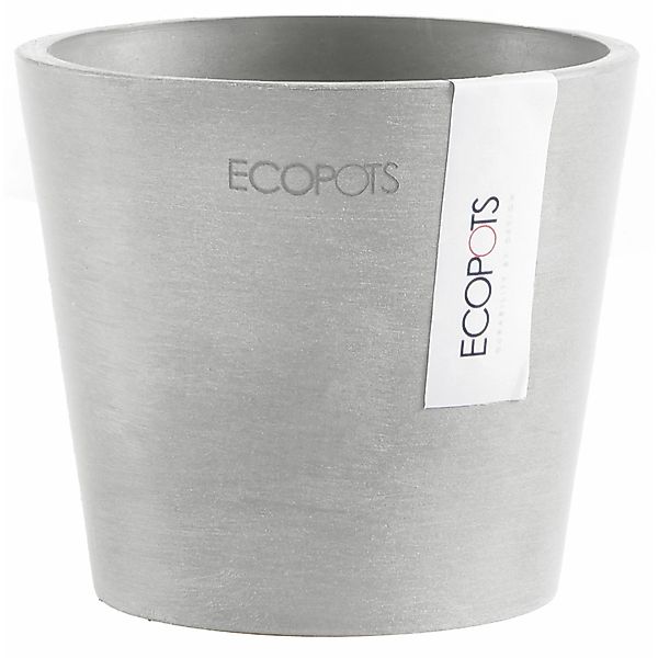 ECOPOTS Blumentopf AMSTERDAM Mini White Grey, BxTxH: 10,5x10,5x9,2 cm günstig online kaufen