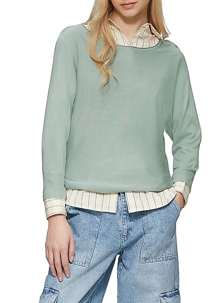 QS Strickpullover mit Rippbündchen günstig online kaufen