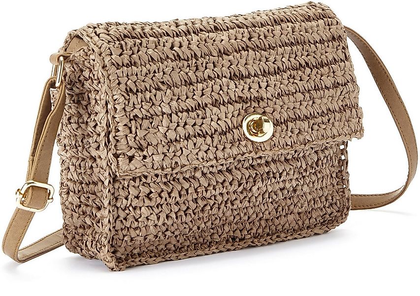 Vivance Umhängetasche Handtasche, Minibag, Henkeltasche, Bast-Optik, Sommer günstig online kaufen