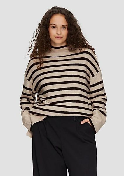 QS Strickpullover Weicher Oversized Strickpullover mit Streifen Streifen-De günstig online kaufen