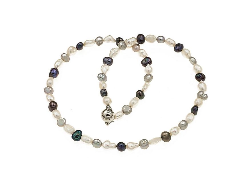 Bella Carina Perlenkette Kette mit echten Zuchtperlen Süßwasser, hell und g günstig online kaufen