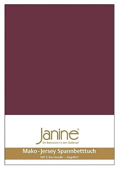 Janine Janine Spannbetttuch Mako-Feinjersey 5007 burgund (41) Größe:  200x2 günstig online kaufen