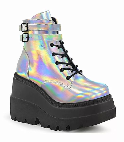 Plateau Ankle Boots SHAKER-52 - Silber Hologramm (Schuhgröße: EUR 35) günstig online kaufen