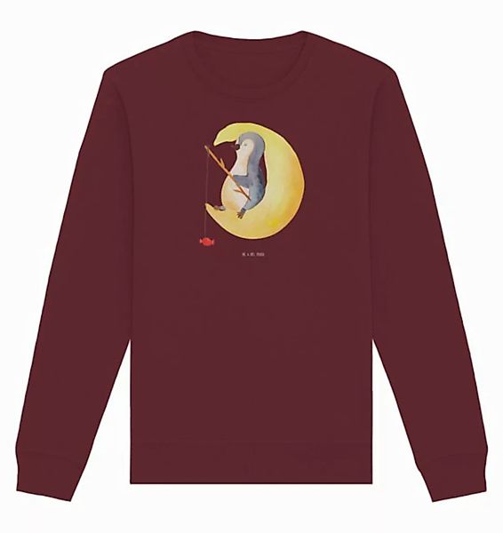 Mr. & Mrs. Panda Longpullover Größe XL Pinguin Mond - Burgundy - Geschenk, günstig online kaufen