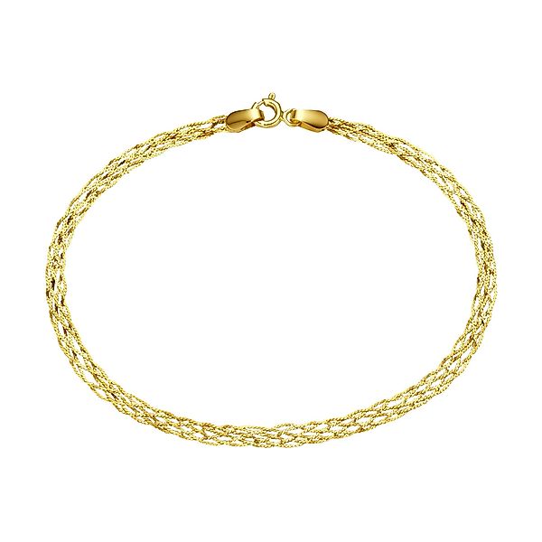Luigi Merano Armband geflochtene Fantasiekette, Gold günstig online kaufen