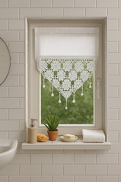 HOSSNER - ART OF HOME DECO Scheibengardine 55x60 cm (1 St), blickdicht, Bau günstig online kaufen