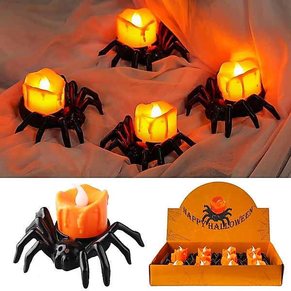 zggzerg LED-Kerze Halloween Spinne Kerzenlicht - günstig online kaufen