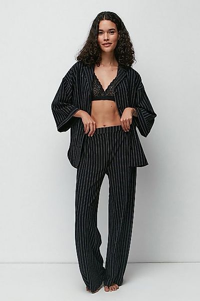 C&CITY Blusentop Langes Hemd Hosen Set günstig online kaufen