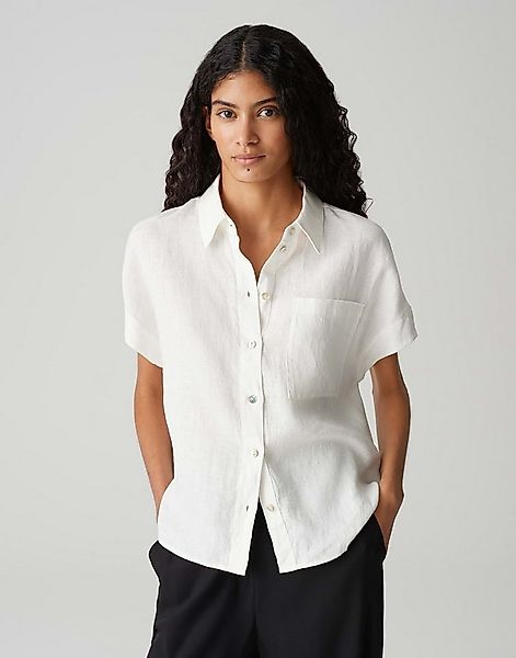 OPUS Kurzarmbluse FELISA Regular aus Leinen günstig online kaufen