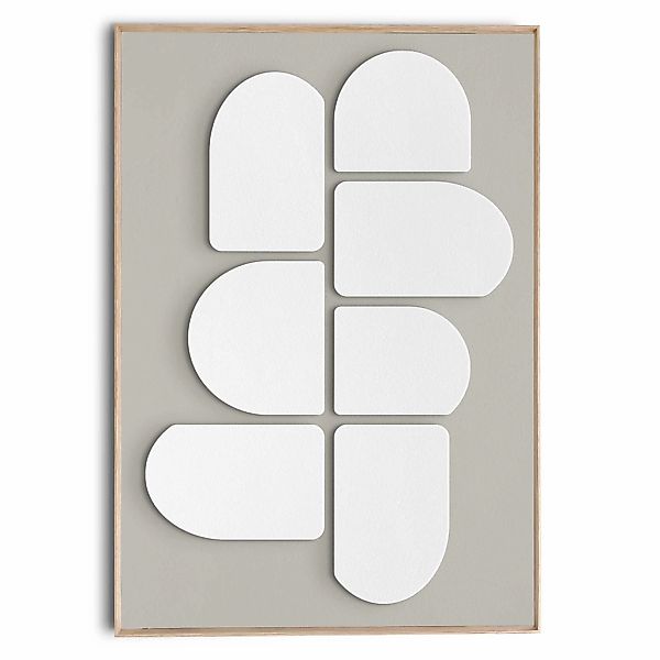 Reinders Wandbild "Abstract lichtgrijs met wit", Home Office - Weiß - MDF - günstig online kaufen