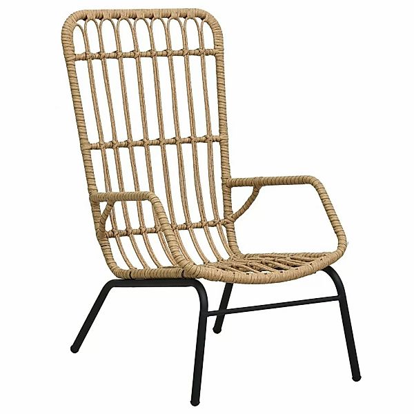 Gartenstuhl Poly Rattan Hellbraun günstig online kaufen