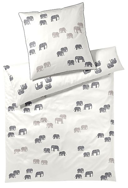 Elegante Bettwäsche Elephant Walk, Satin, 2 günstig online kaufen