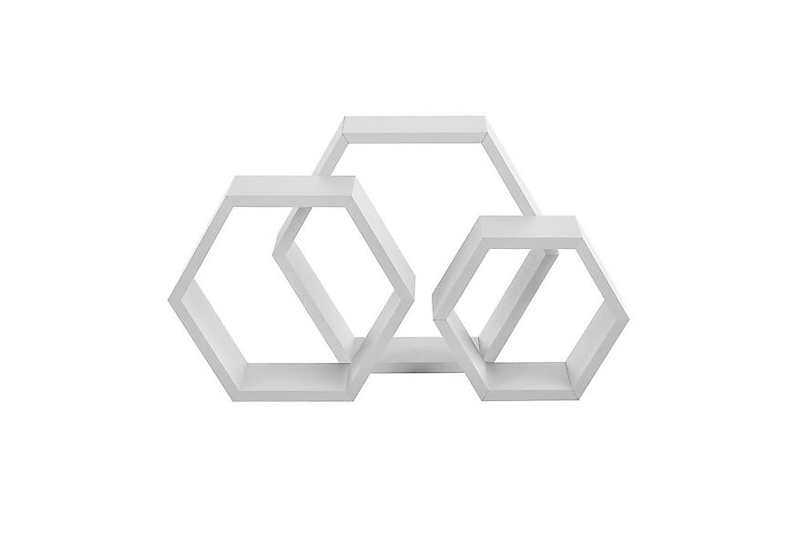 en.casa Wandregal, »Lyngdal« Design Hängeregal Bücherregal weiß günstig online kaufen