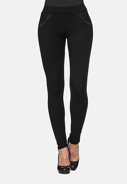 LMC Stoffhose Dehnbare mit eleganten Glitzer Steinen BambooPamts günstig online kaufen