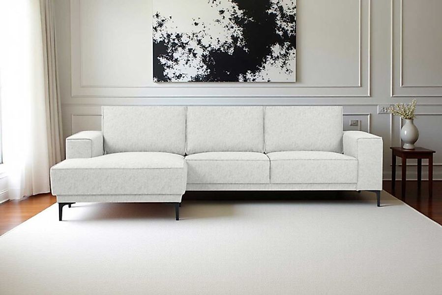 Places of Style Ecksofa »Polsterecke Oland, Struktur, Flachgewebe, Luxus-Mi günstig online kaufen