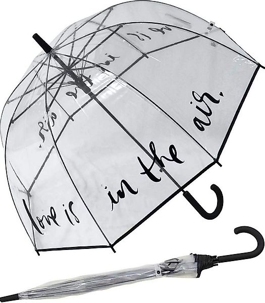 Impliva Langregenschirm Falconetti® Automatik Glockenschirm "love is in the günstig online kaufen